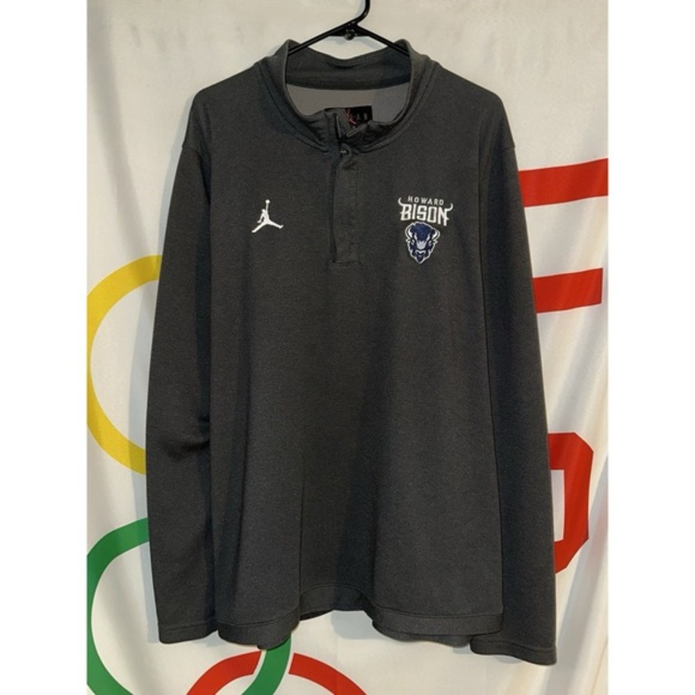 Jordan Howard Bison 1/4 Zip Pullover XL Gray Football HBCU Team‎ Issued